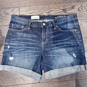Gap Dark Blue Denim Cuffed Women’s Shorts size 27